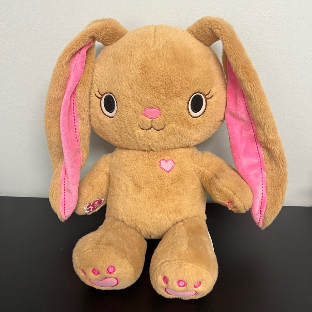 Build A Bear Kabu Pawlette Bunny Plush Tan Pink‎ Rabbit 2018 1069018 18in